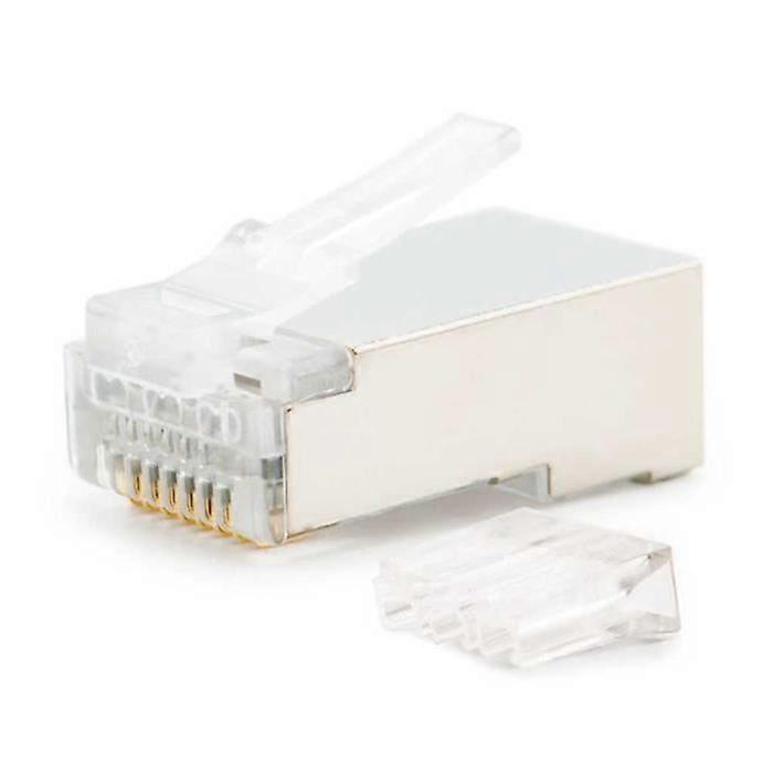 RJ45 Connector - OCIODUAL - Cat.6 - 10 Pcs - White - For Customized Network Cables