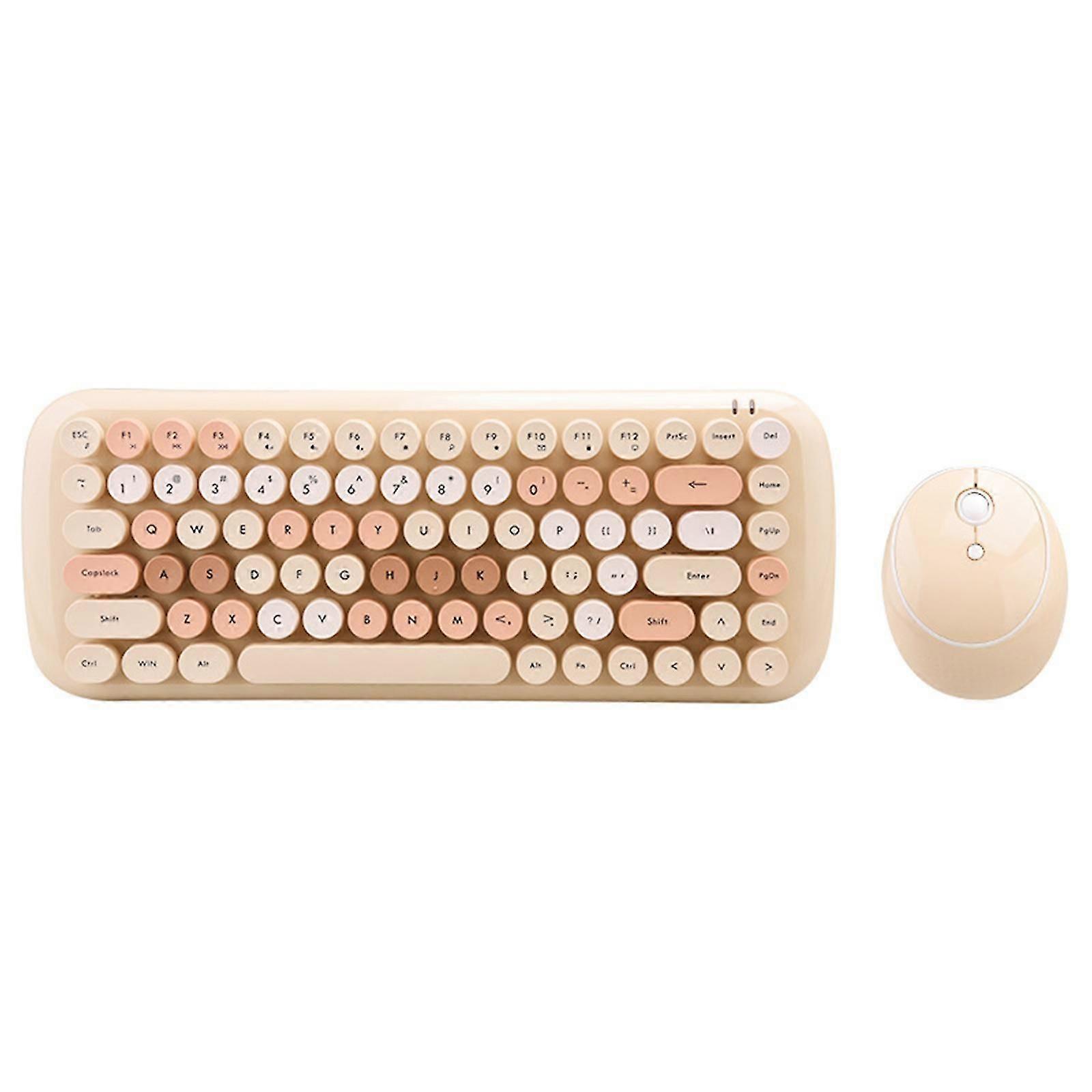 Mofiikeyboard Mouse Combo 2.4g Wireless Mixed Color Slim Quiet Office Lady Gifts