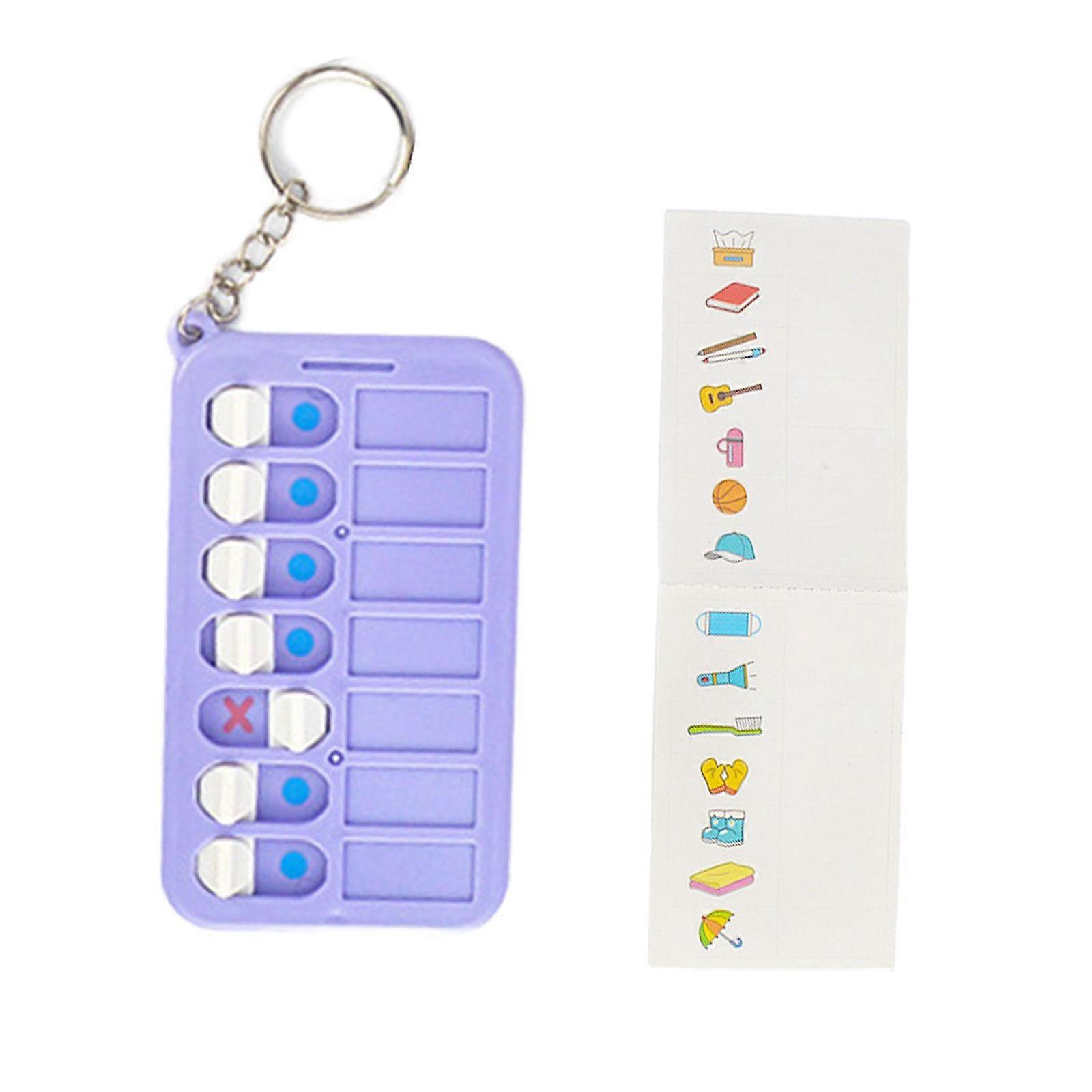 Checklist Board Keychain Ornament Metal Keyring for Wallet Handbag Backpack