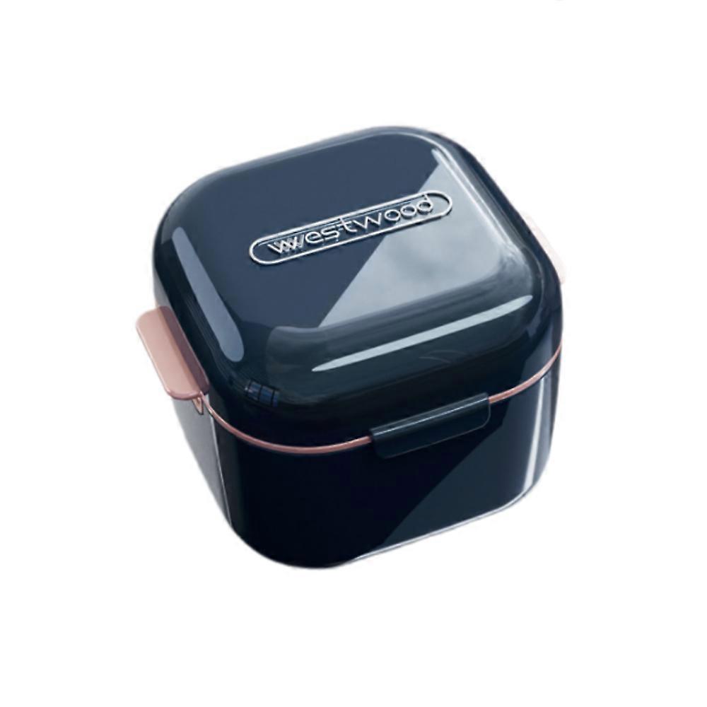 Denture Box With Strainer, Portable False Teeth Container, Hygienic Denture Case For Storing And Immersing Mouthguard Retainers And Dental Appliances