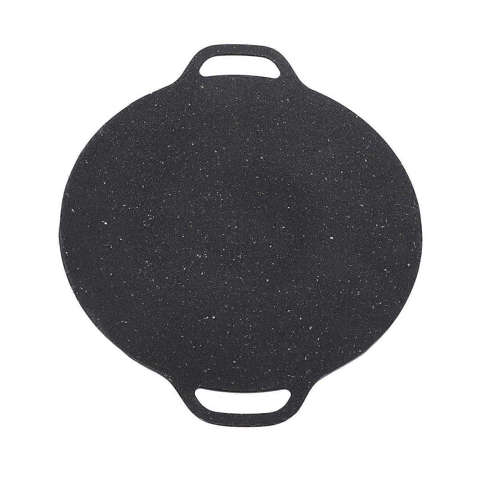 13" Round Korean BBQ Grill Pan with Double Handles - Versatile Griddle for Perfect Grilling