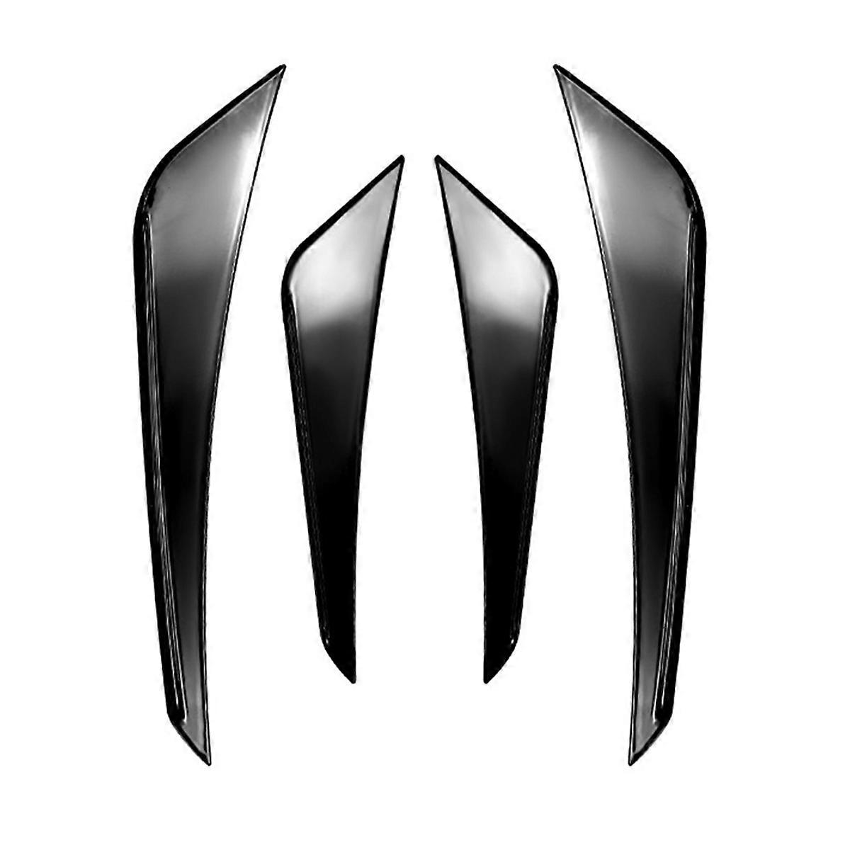 car Front Bumper Outer Side Splitter Trim Glossy Carbon Fiber Color