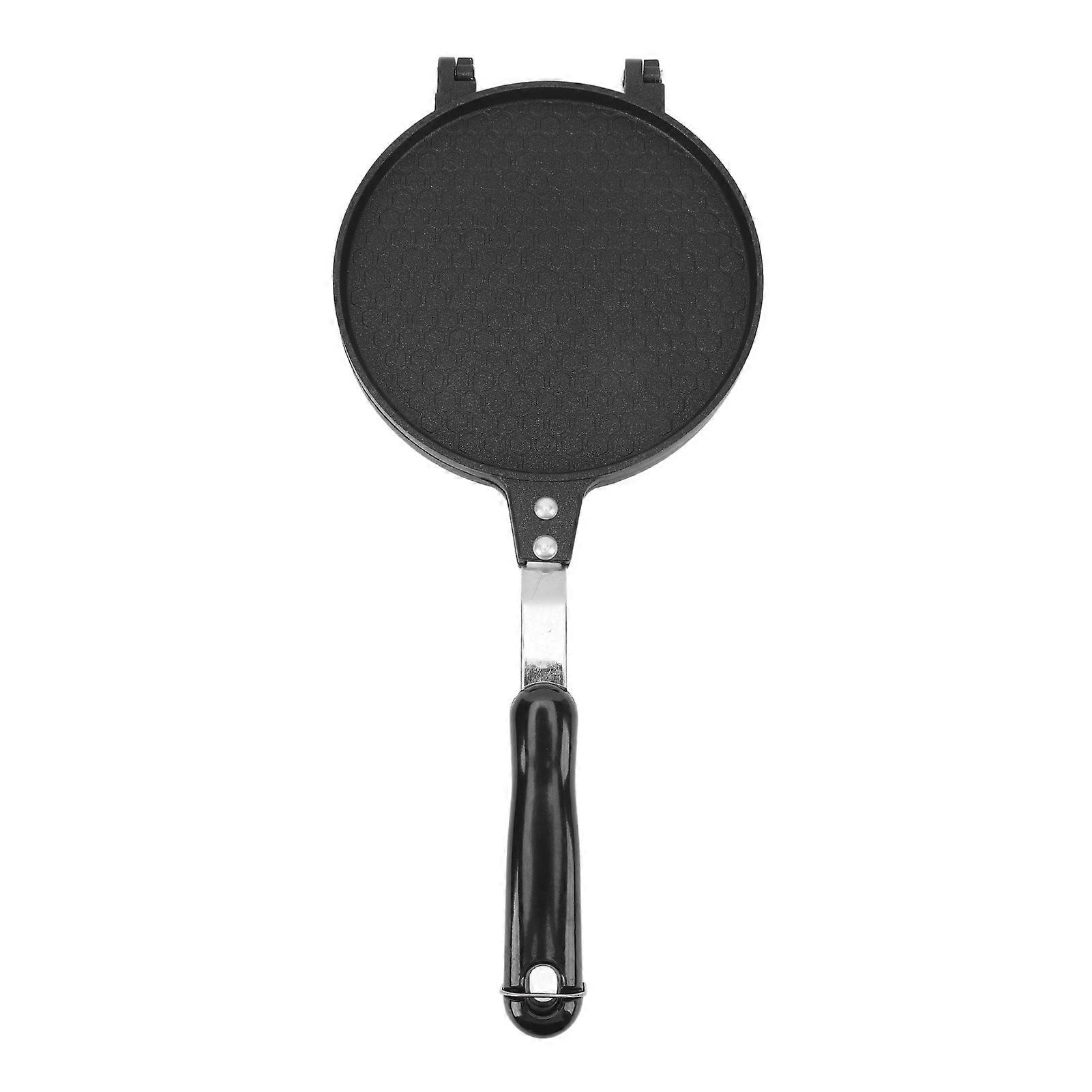 Egg Roll Press Pan Stick Proof Aluminum Stove Top Tortilla Press with Handle for Kitchen 6.8 Inch Grid Style