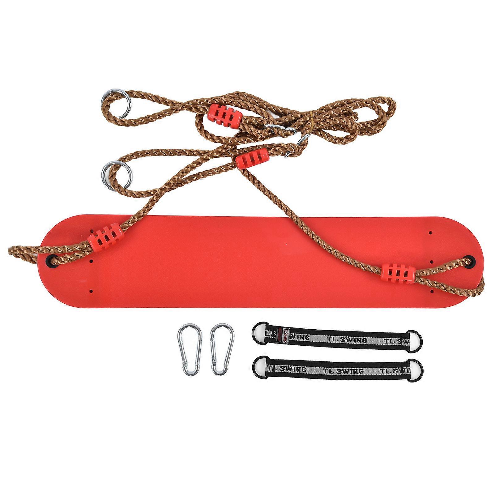 Swings Seat EVA Soft Board Red Adjustable Rope Playground Accessories Kit for Children Outdoor Swingset