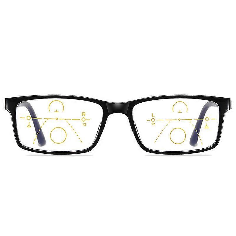 Multifocus Reading Glasses TR90 Anti Blue Full-rim Magnifier