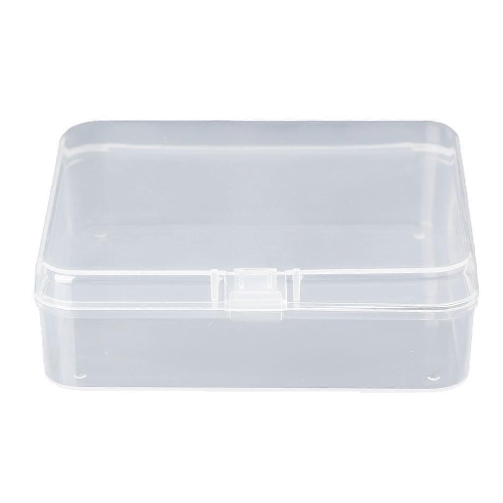 Square Transparent Plastic Jewelry Storage Boxes Beads Crafts for Case Container  Purple