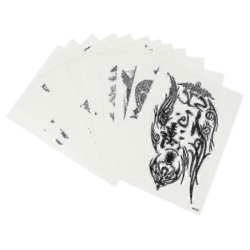 17X9x0.1cm Random Color Temporary Tattoos 12 Sheets Skeleton Stickers Temporary Tattoos Halloween Re