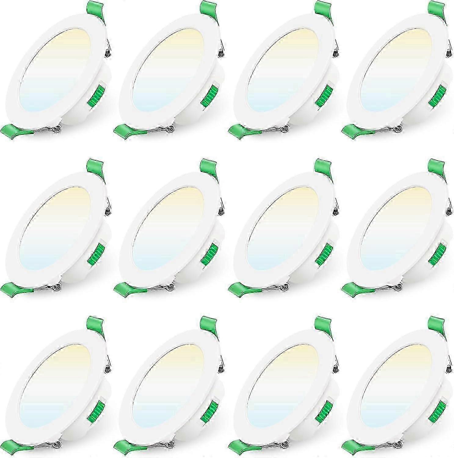 12Pcs 7W White Led Downlight Recessed Ceiling Light Ultra Slim Spotlight