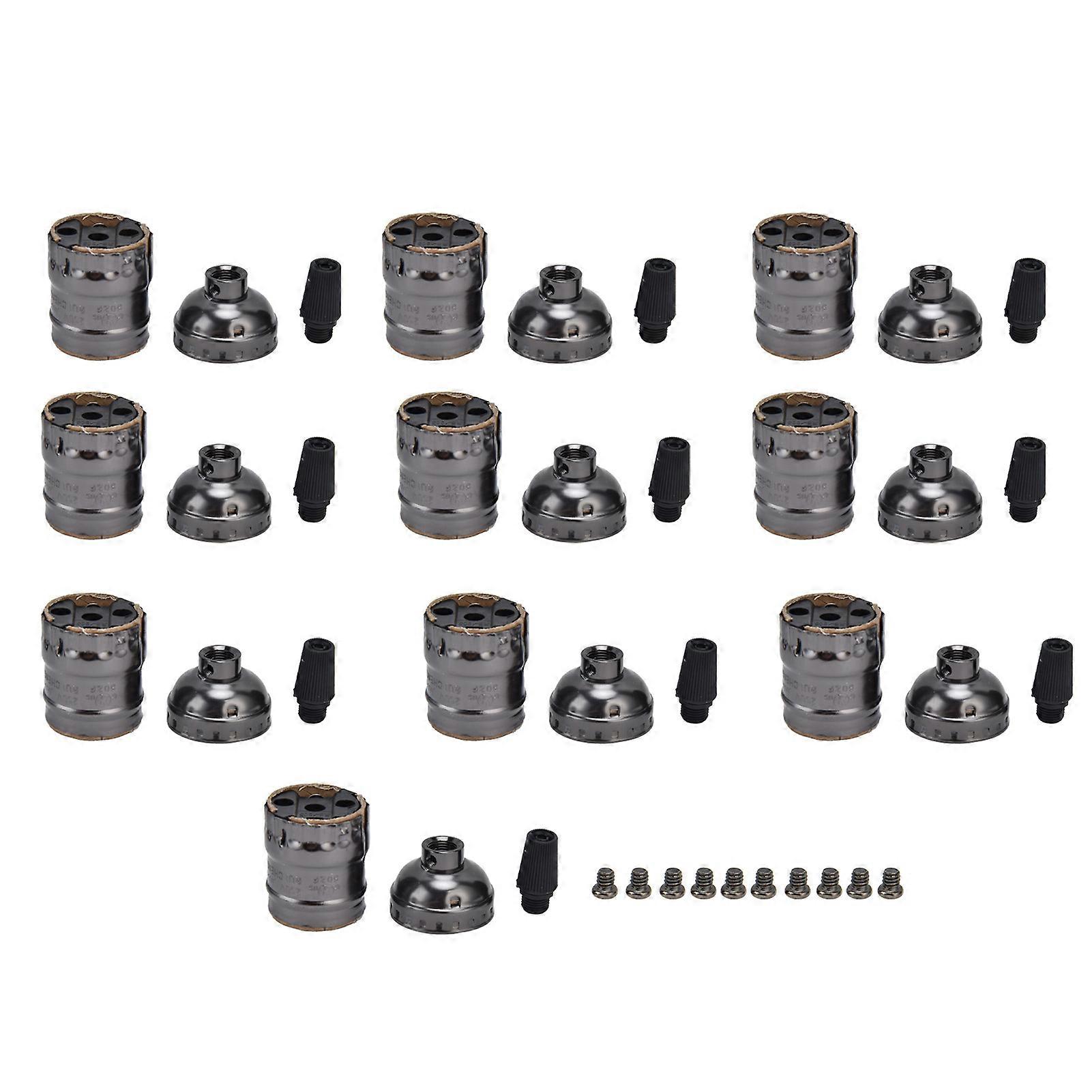 10Pcs Retro Lamp Holder Durable Elegant Aluminum Ceiling Bulb Socket for E26 E27 Bulb