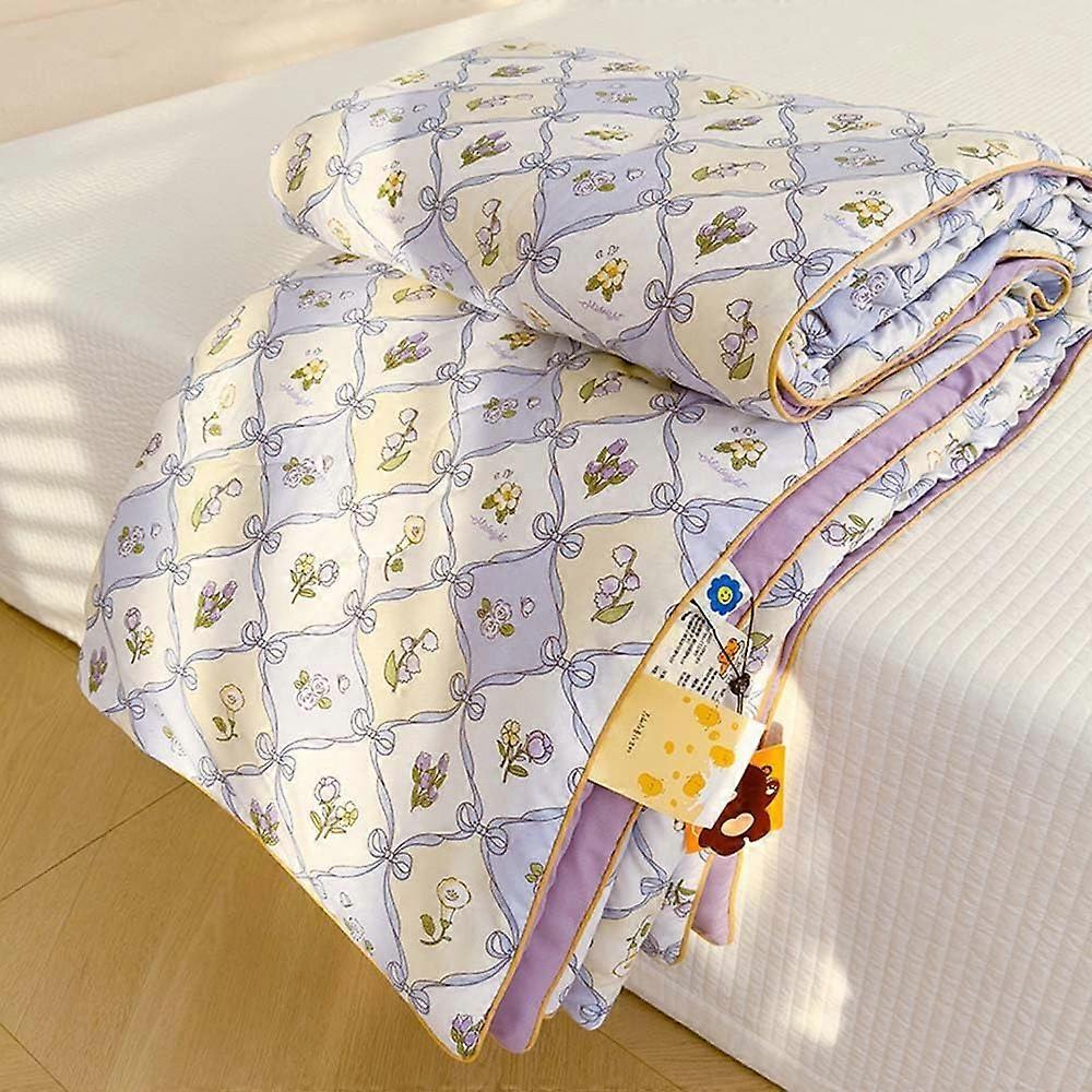 Summer Thin Quilt Air Conditioning Comforter Double Single Throw Blanket 200x230cm 150x200cm Lightweight Soft Fabric