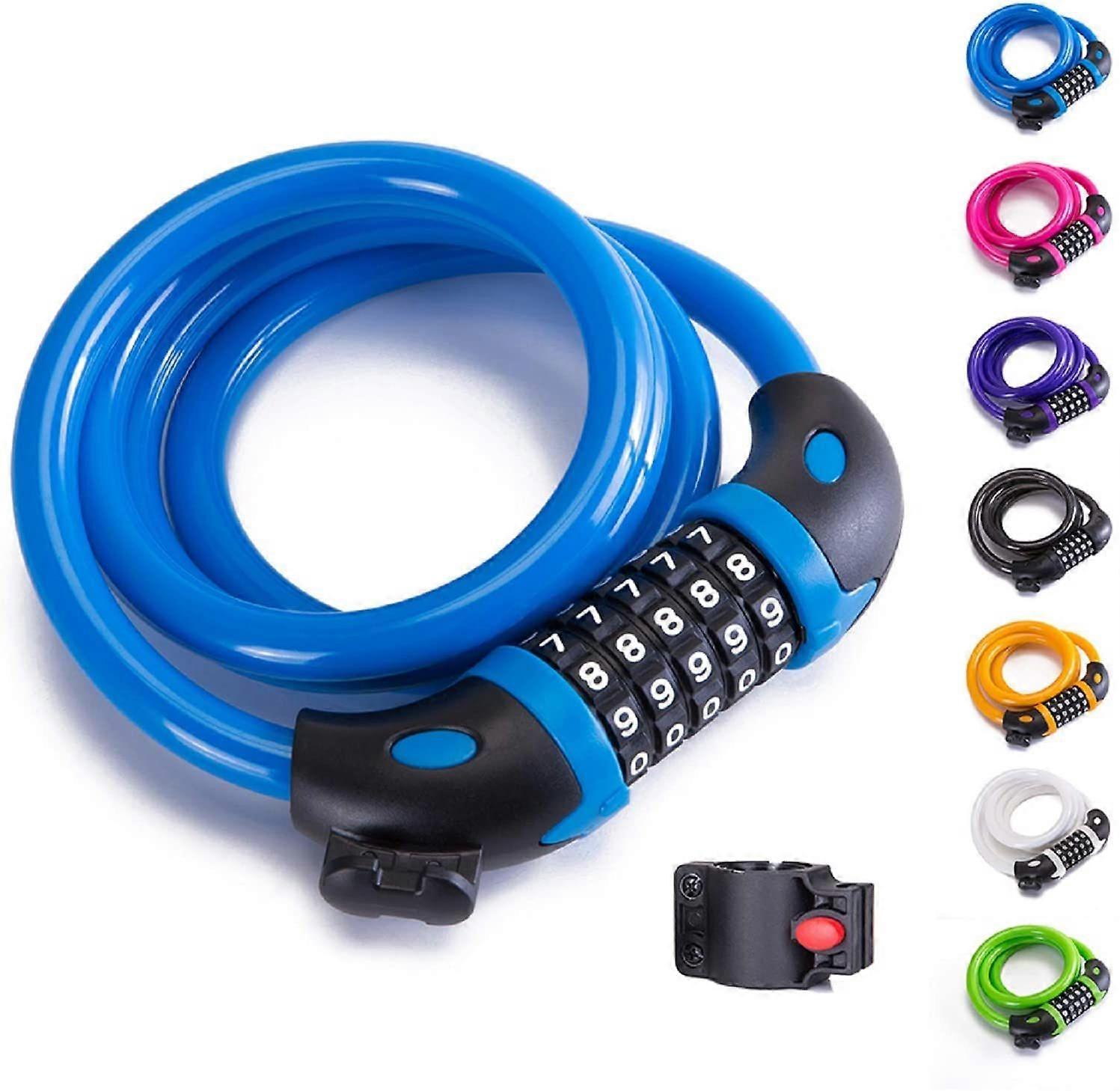 Bike Lock Bicycle Lock ChainWire Bike Lock Security&Portable Bicycle Locks,(Blue)