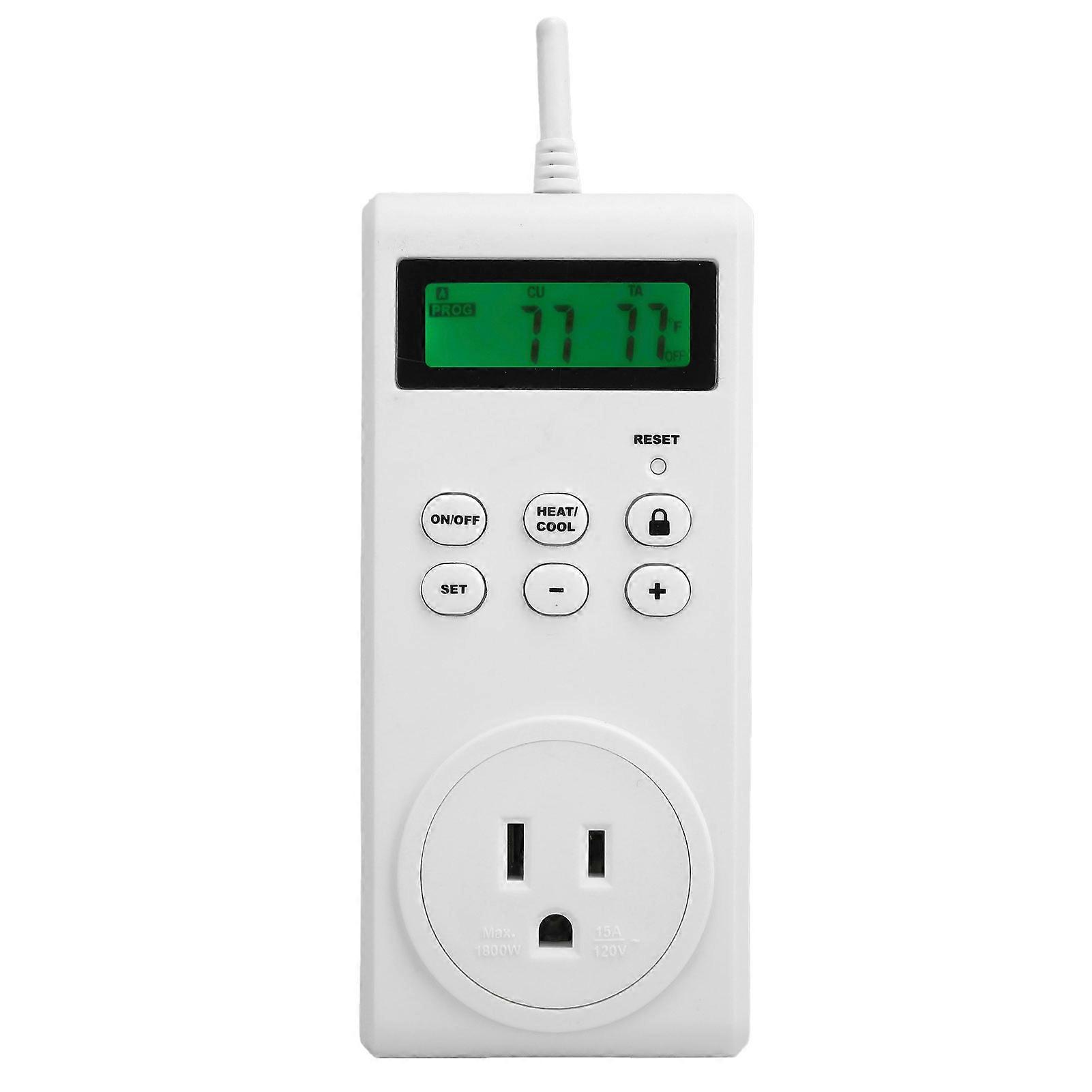 TS-3000 Temperature Controller LCD Thermostat with Wireless Socket for Room Cooling Heating
