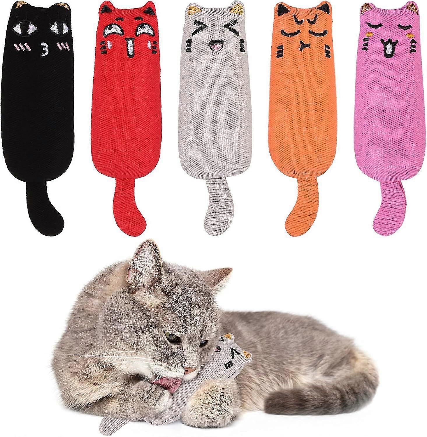 Cat Catnip Toy Cat Chew Toy for Pet Cat Playing Chewing Teeth Cleaning 5 Pieces
