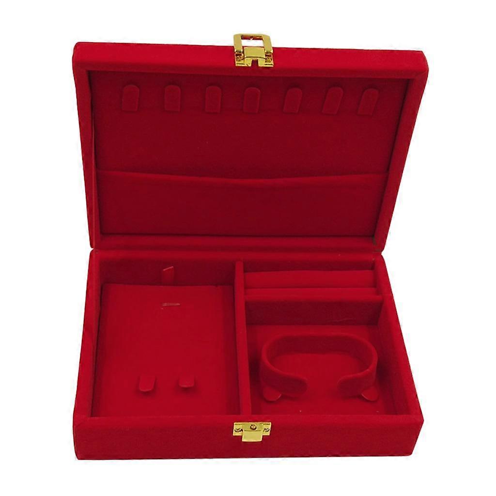 Multi Purpose Red Wedding Velvet Jewelry Display Case for Jewellery Type 1