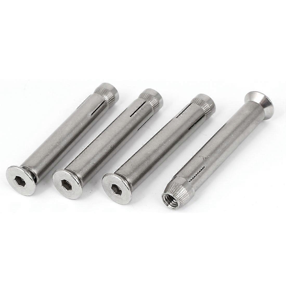 IIVVERR 4pcs M8x70mm Hex Socket Flat Head Split Sleeve Expansion Anchor (4 Bolts unids M8x70mm hexagonal cabeza plana Split Manga Dividida de anclaje