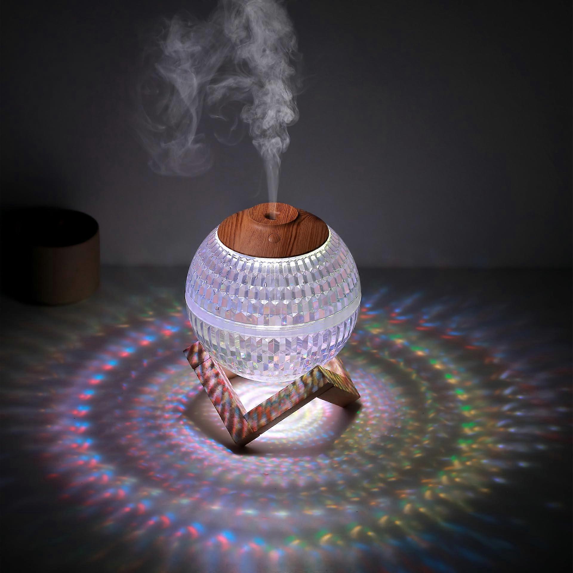 Colorful Crystal Ball Humidifier with LED Night Light, Aromatherapy Diffuser for Bedroom, Relief from Dryness