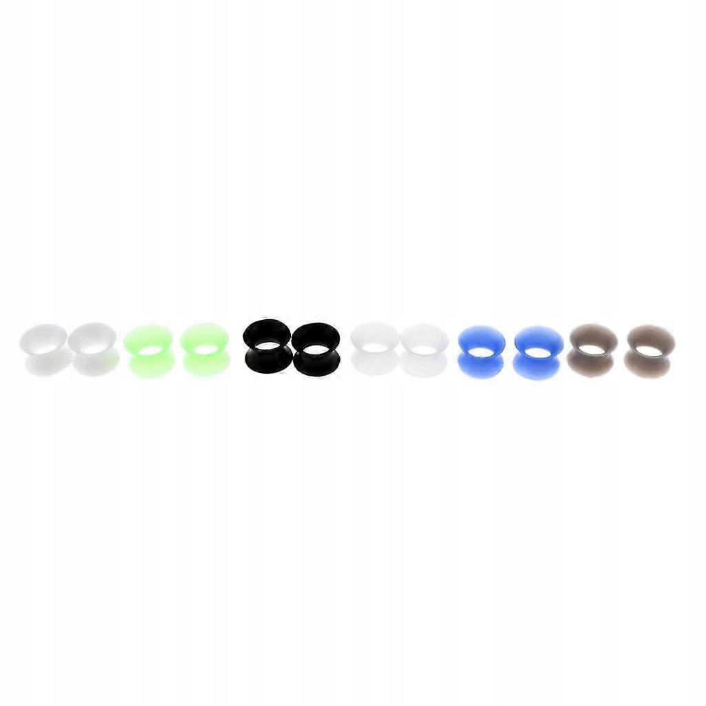 12 stuks Solid Silicone Double Flared Gauge