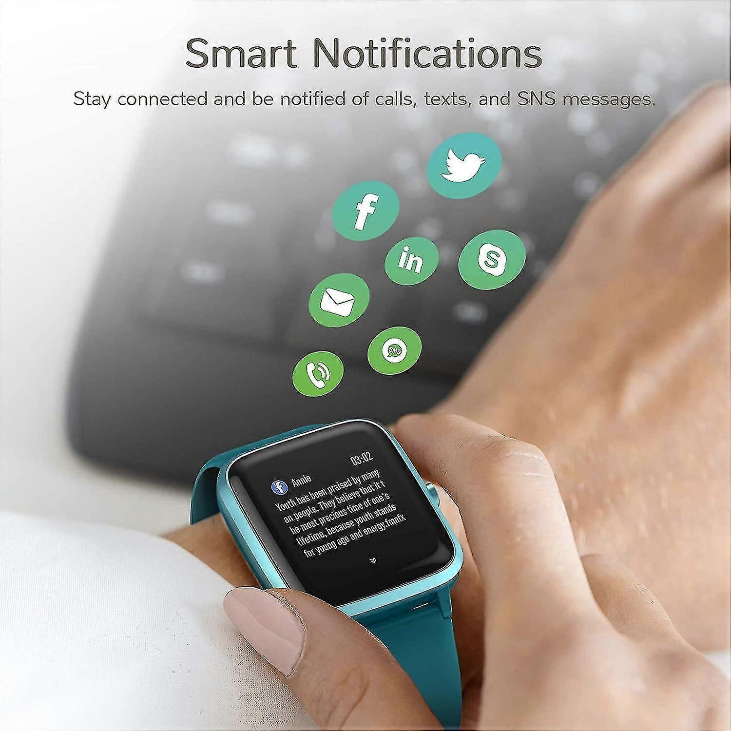 Smart Watch, Fitness Tracker With Heart Rate Monitor, Activity Tracker With 1.3 Inch Touch Screen, Ip68 Wa