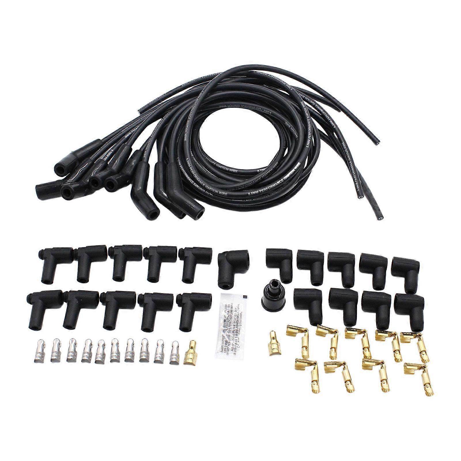 Spark Plug Wires 8.5mm 45/135 Degree Boots Points Repair Parts High Performance