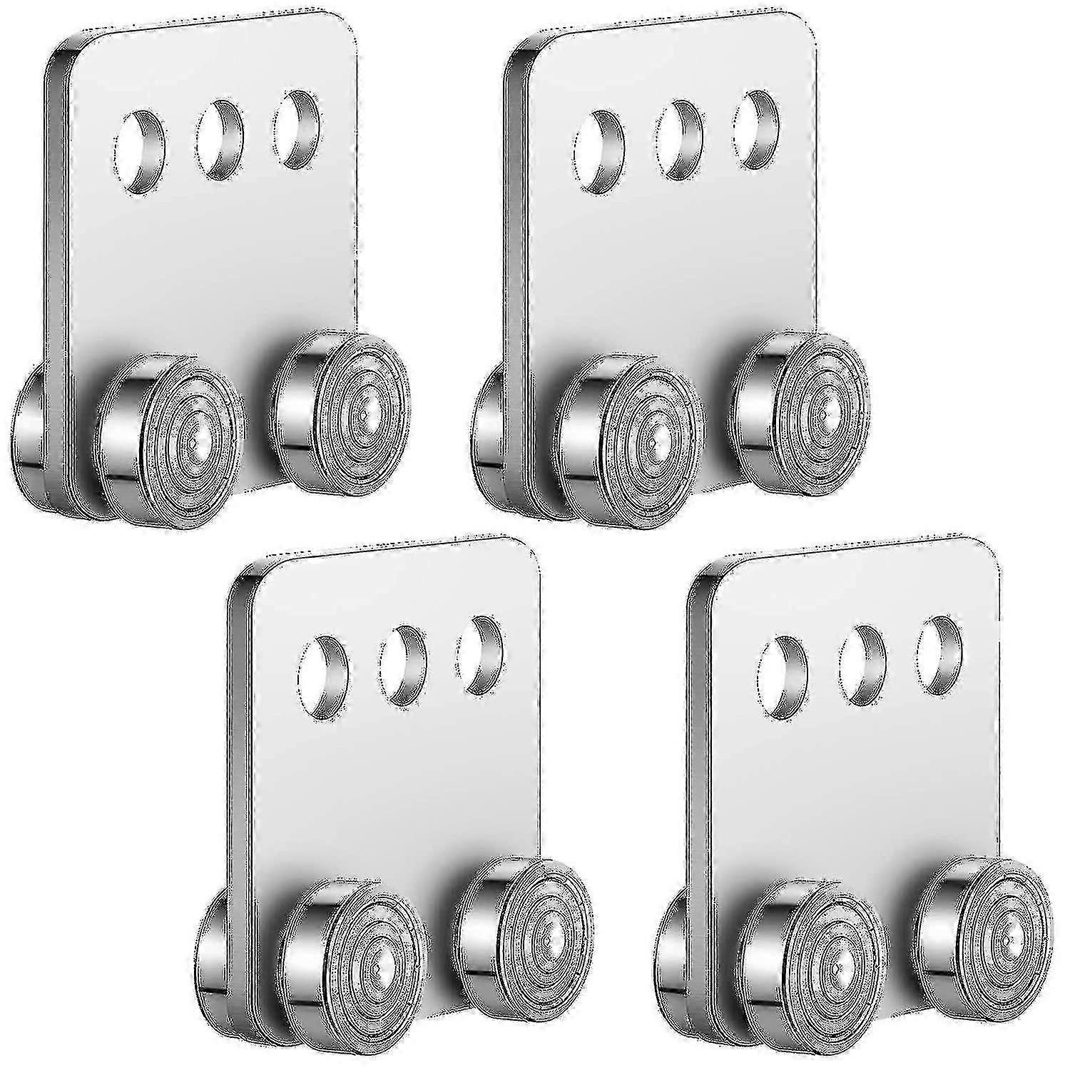 4 Pcs 4 Wheel Trolley Assembly Roller Trolley Stable Welded Channel Roller For 1-5/8 Wide And All 1-