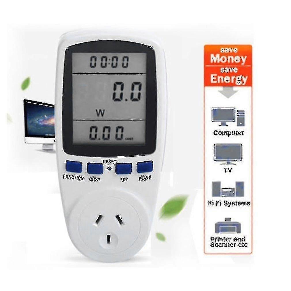 Lcd Display Digital Energy Saving Power Meter 230v 50hz Watt Volt Amp Monitor