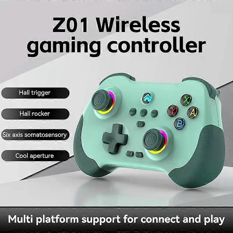 Z01 Wireless Game Controller Bluetooth 6-Axis Motion Sensor Support Turbo Programmable Hall Joystick compatible for  compatible for Switch Steam PS3 c