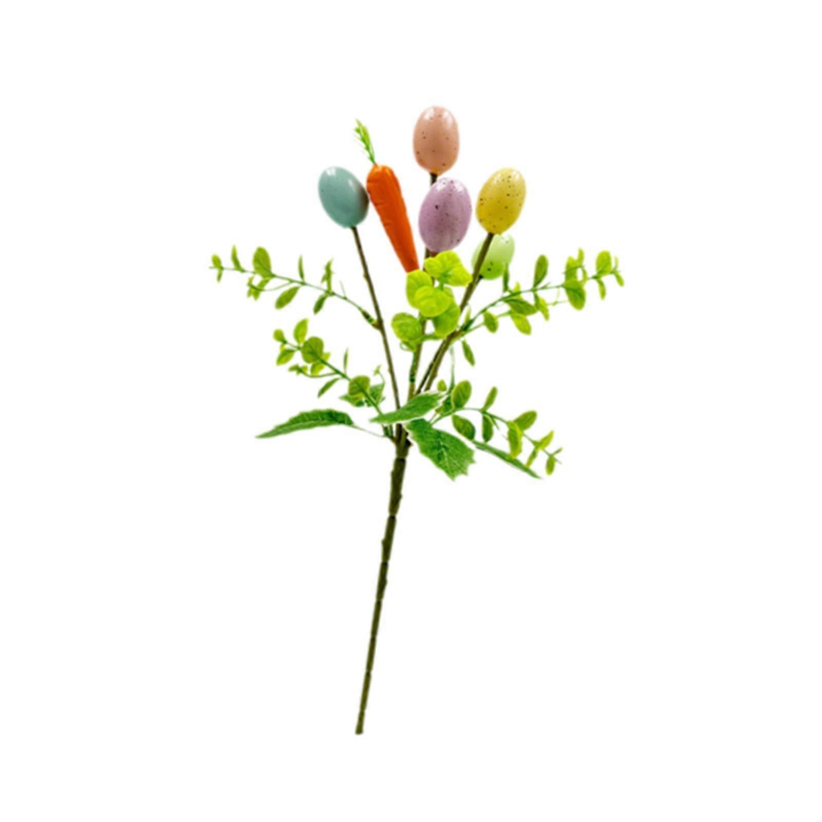 Artificial Easter Egg Pick Flower Arrangement Table Centerpiece Decorative