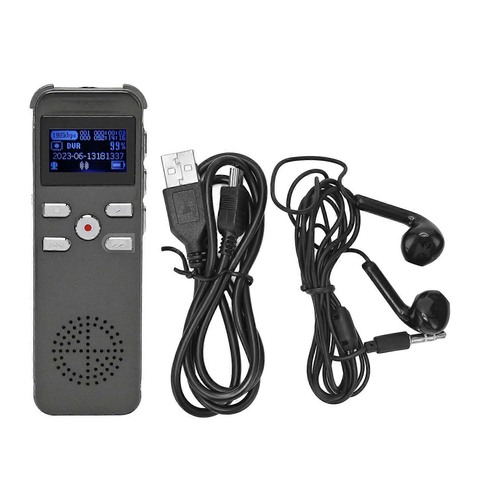 Digital Voice Recorder HD Noise Reduction Power Off Save Timing Voice Recording Device MP3 Player