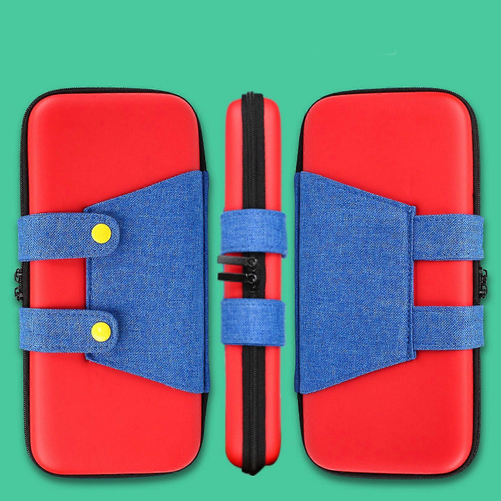 Game Console Storage Bag Large Capacity Double Protection Portable Protective Hard Shell for Switch Red