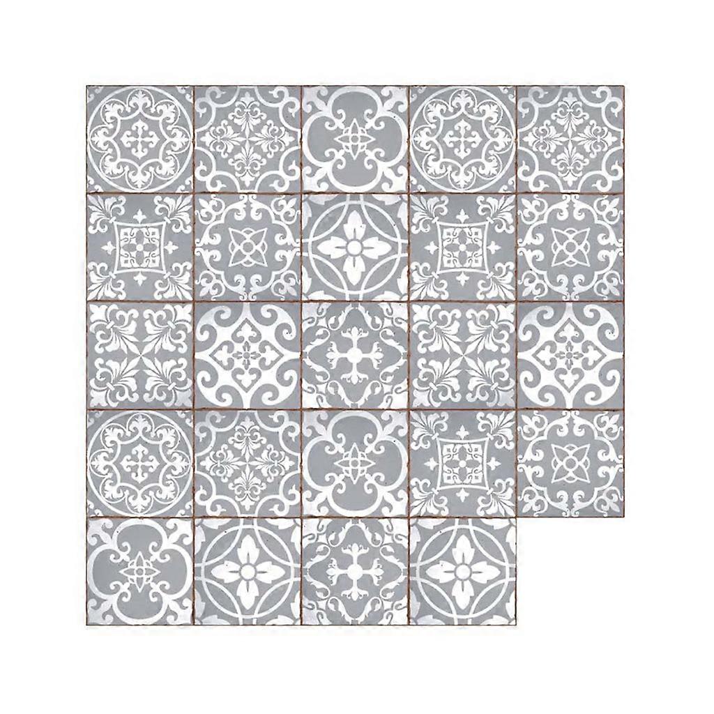 24pcs Moroccan Pattern Tile Sticker Peel Stick Murals Wall Decals Backsplash DIY Multicolor