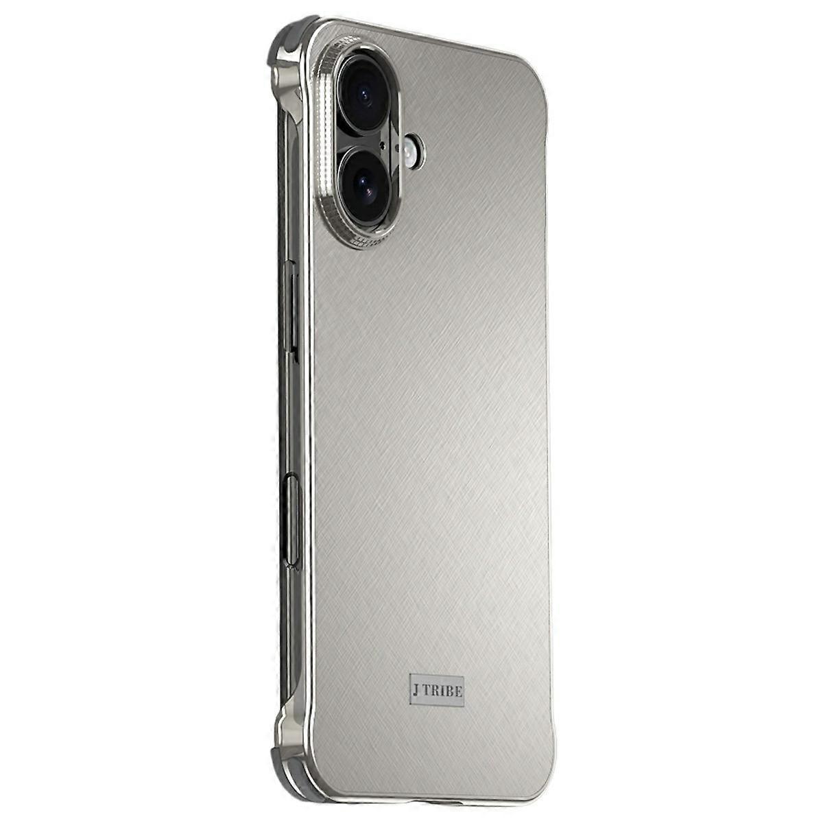 For iPhone 16 Case PC + Silicone + Alloy Matte Phone Cover