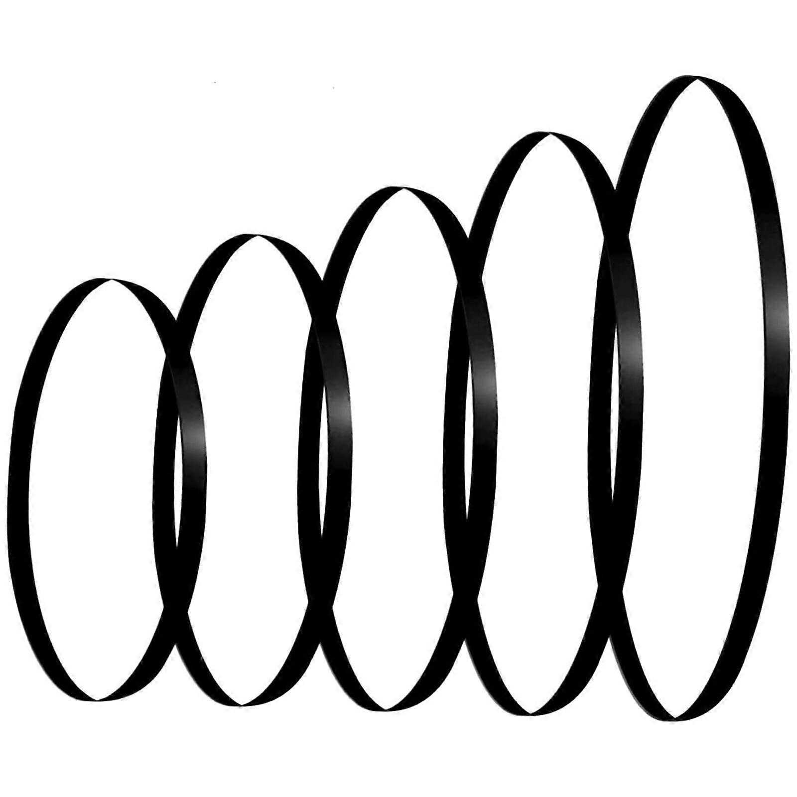 Set of 5 Rubber Turntable Belts Recorder Maintenance Set Rubber Belt Replacement Belt Record Player Drive Belts