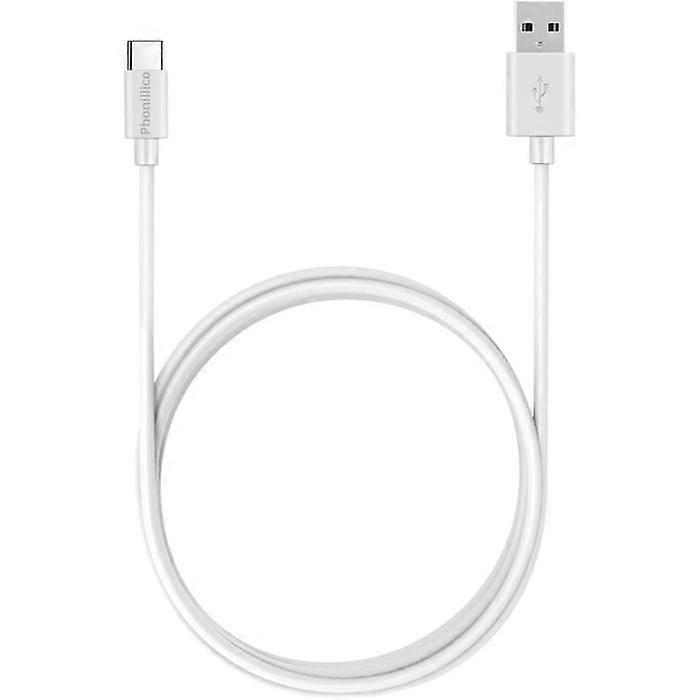 Cable for HyperX Cloud Buds/Cloud Core/Cloud II/Cloud Orbit/Cloud Stinger 2 - White 2 Meter USB-C Cable Phonillico