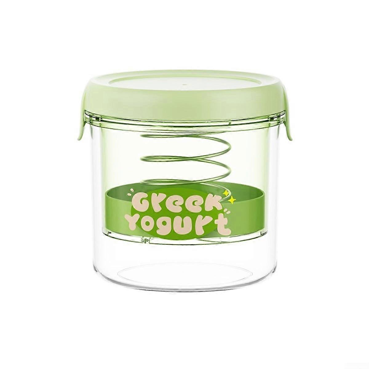 Greek Yogurt Strainer - Round Green, Easy-to-Use Thick Yogurt Maker for Home, BPA-Free, Durable Design