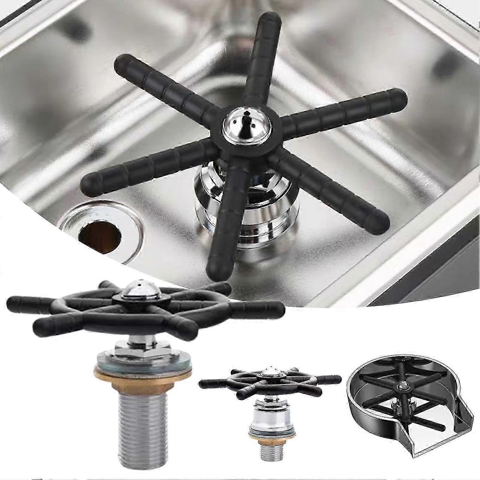 高圧カップワッシャー5穴ノズルステンレス鋼ハンズフリーガラスリンサーキッチンツール