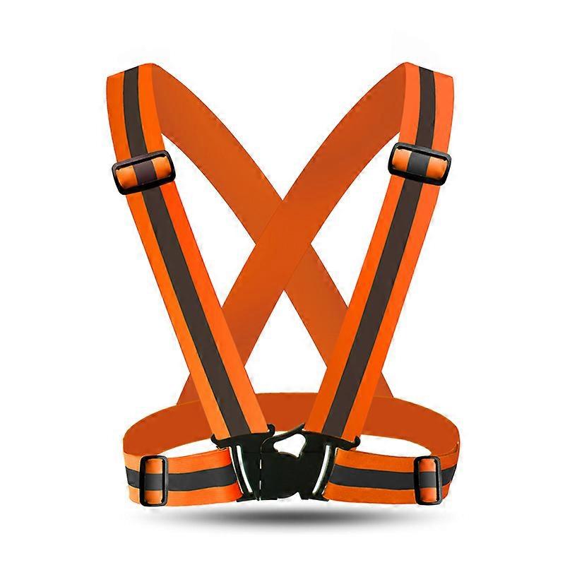 reflective harness with reflector, practical and durable, orange, improves safety