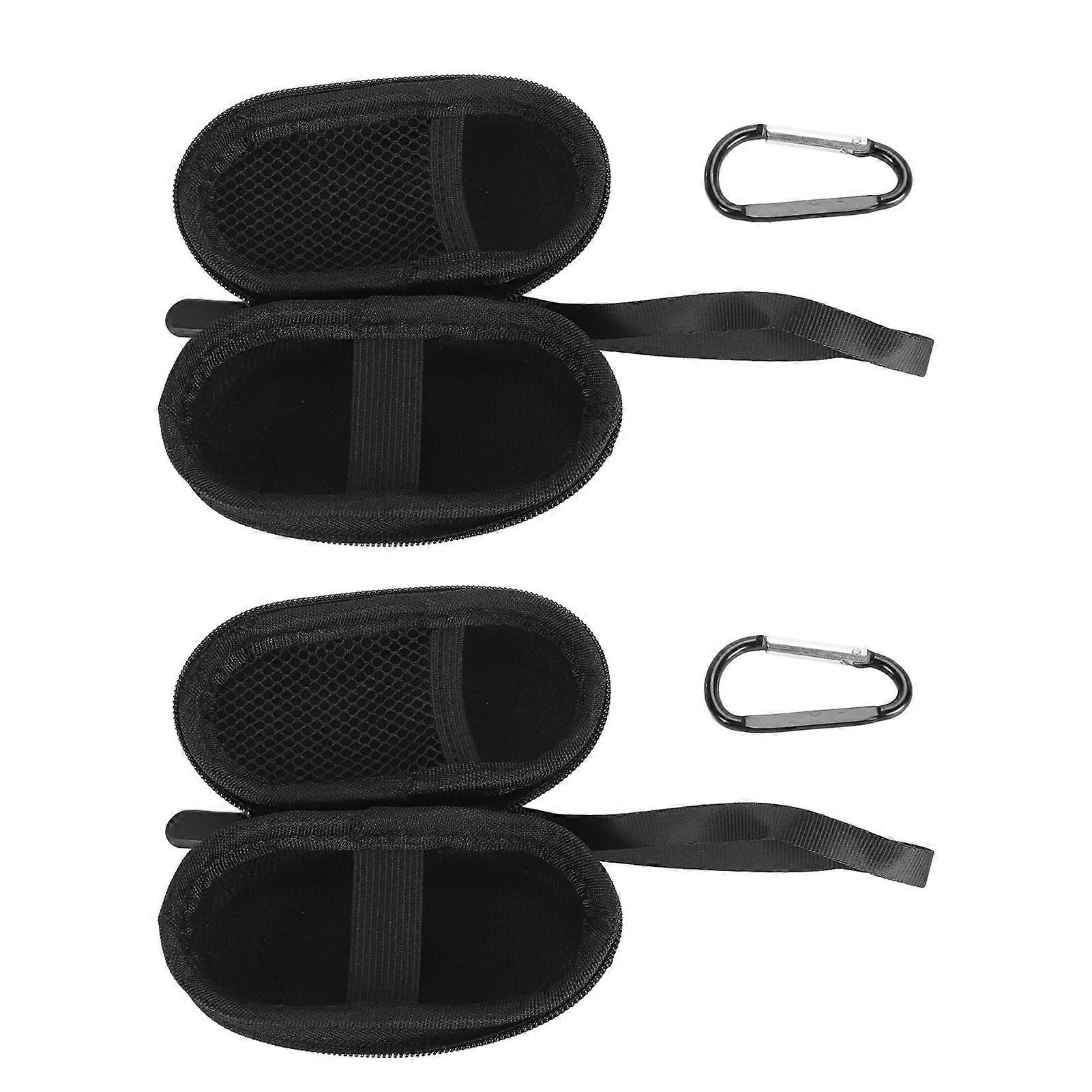 2pcs Lightweight EVA Nylon Earbuds Case with Hooks - Scratch & Abrasion Resistant