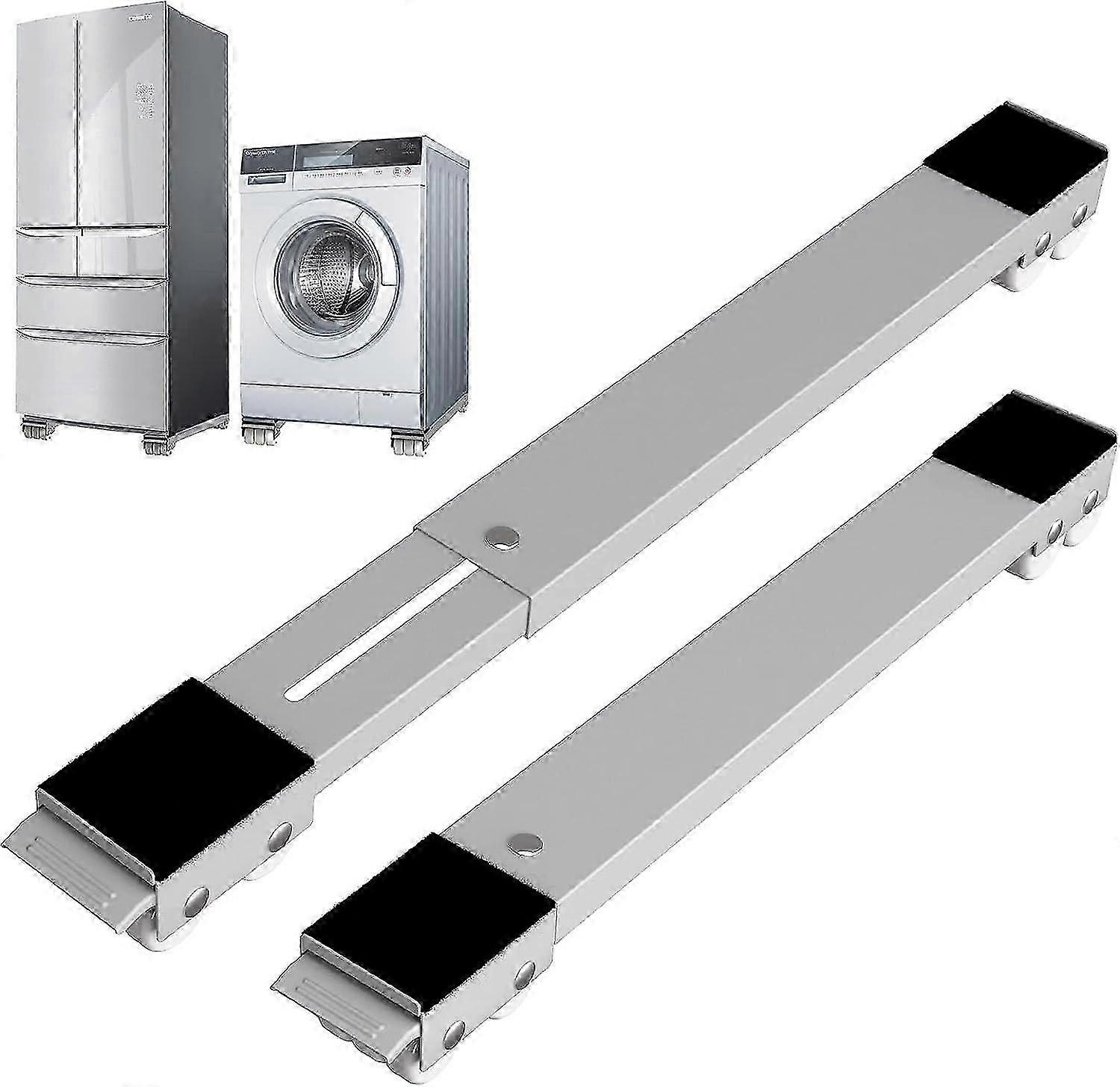 Washing machine base with brake, adjustable mobile base for washing machine, dryer, refrigerator, load 300 kg, gray