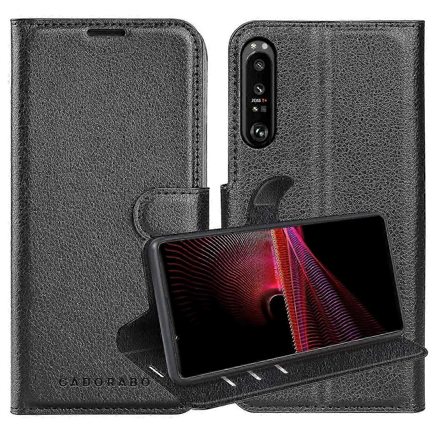 Protective Case for a Mobile Phone with Card Slots and Stand Function, Suitable for Certain Brands like Sony Xperia 1 III