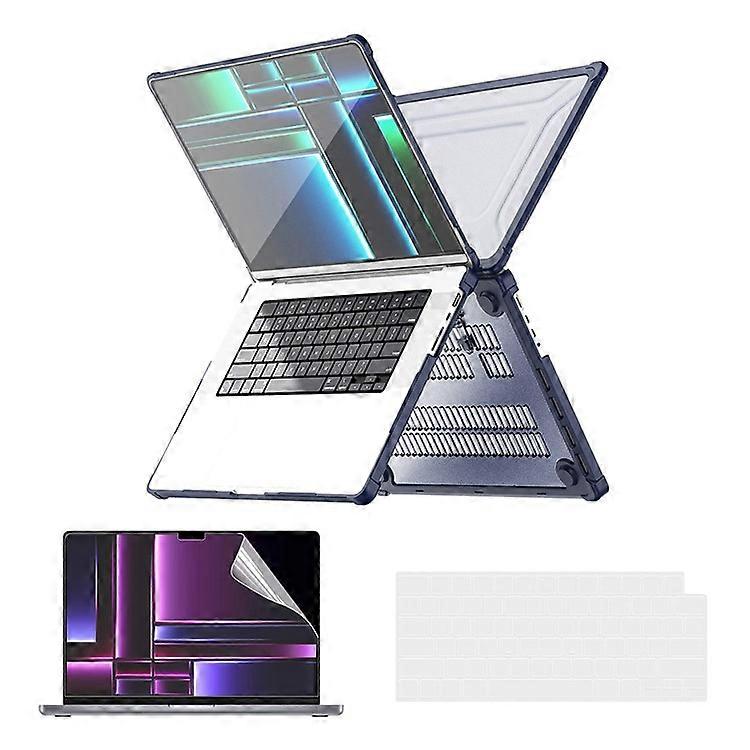 ENKAY HAT PRINCE Shockproof Case Compatible For MacBook Pro 14 inch (2021) A2442 / (2023) A2779 (US Version) Hard PC Kickstand Lap