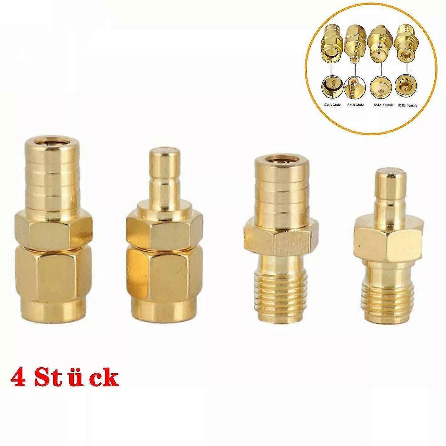 4 قطع DAB + SMA إلى SMB طقم محول هوائي لراديو السيارة FM DAB + هوائي