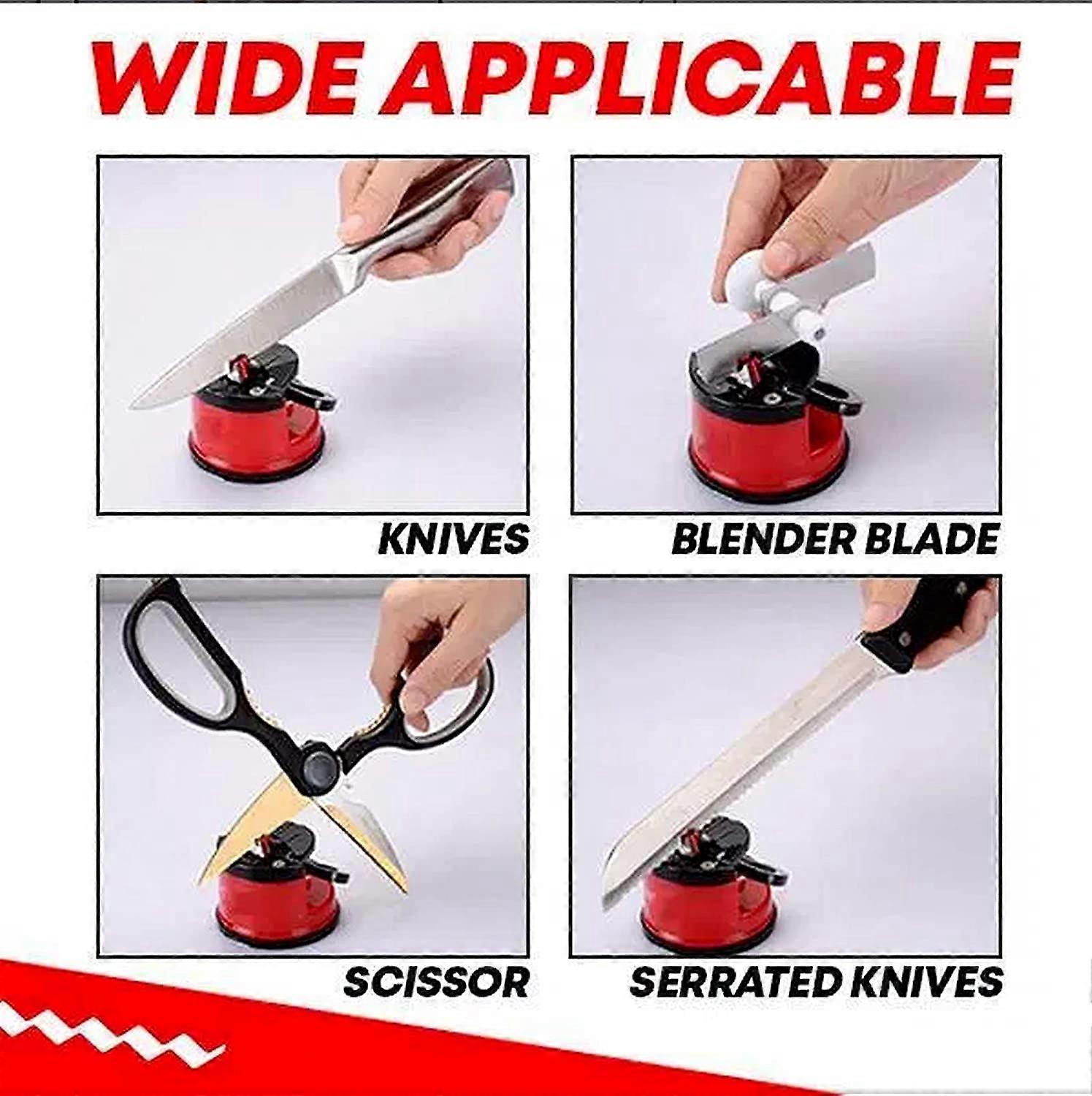Suction Knife Sharpener Manual Sharpener Whetstone Whetstone Sharpener with Suction Cup for All Blade Types Random Color