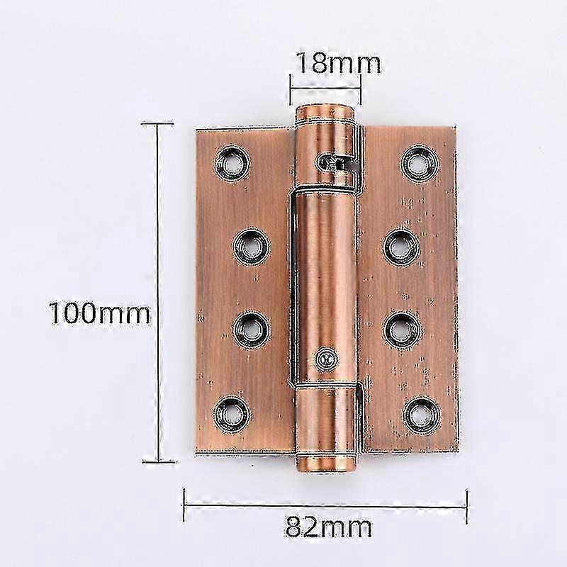 Spring Hinge Invisible Door Self-closing Buffer Hinge 4 Inch Red Bronze