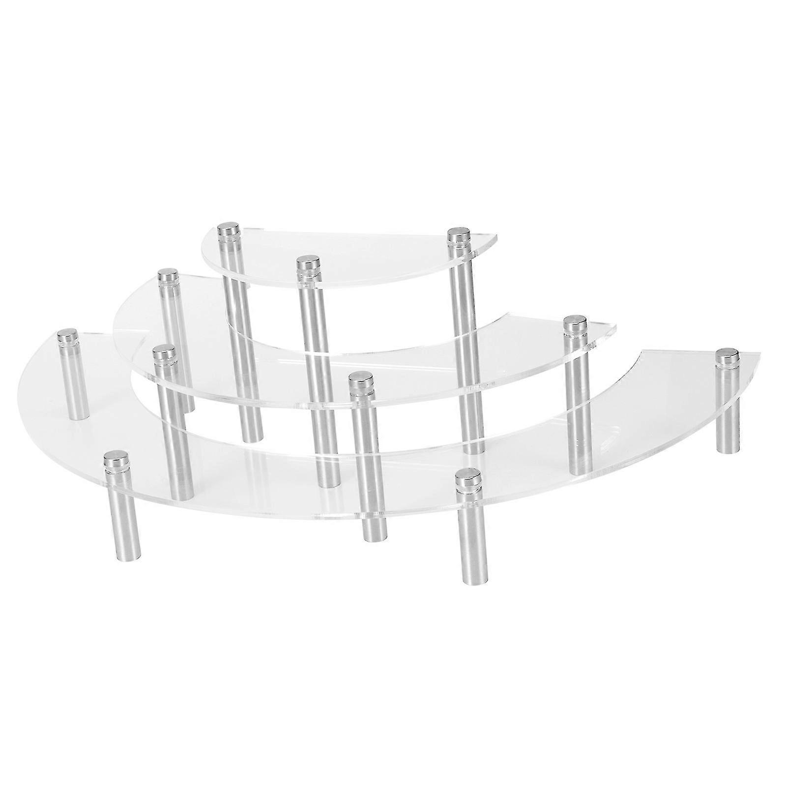 カップケーキデザート結婚式のクリスマスの装飾のための3層アクリルケーキスタンド