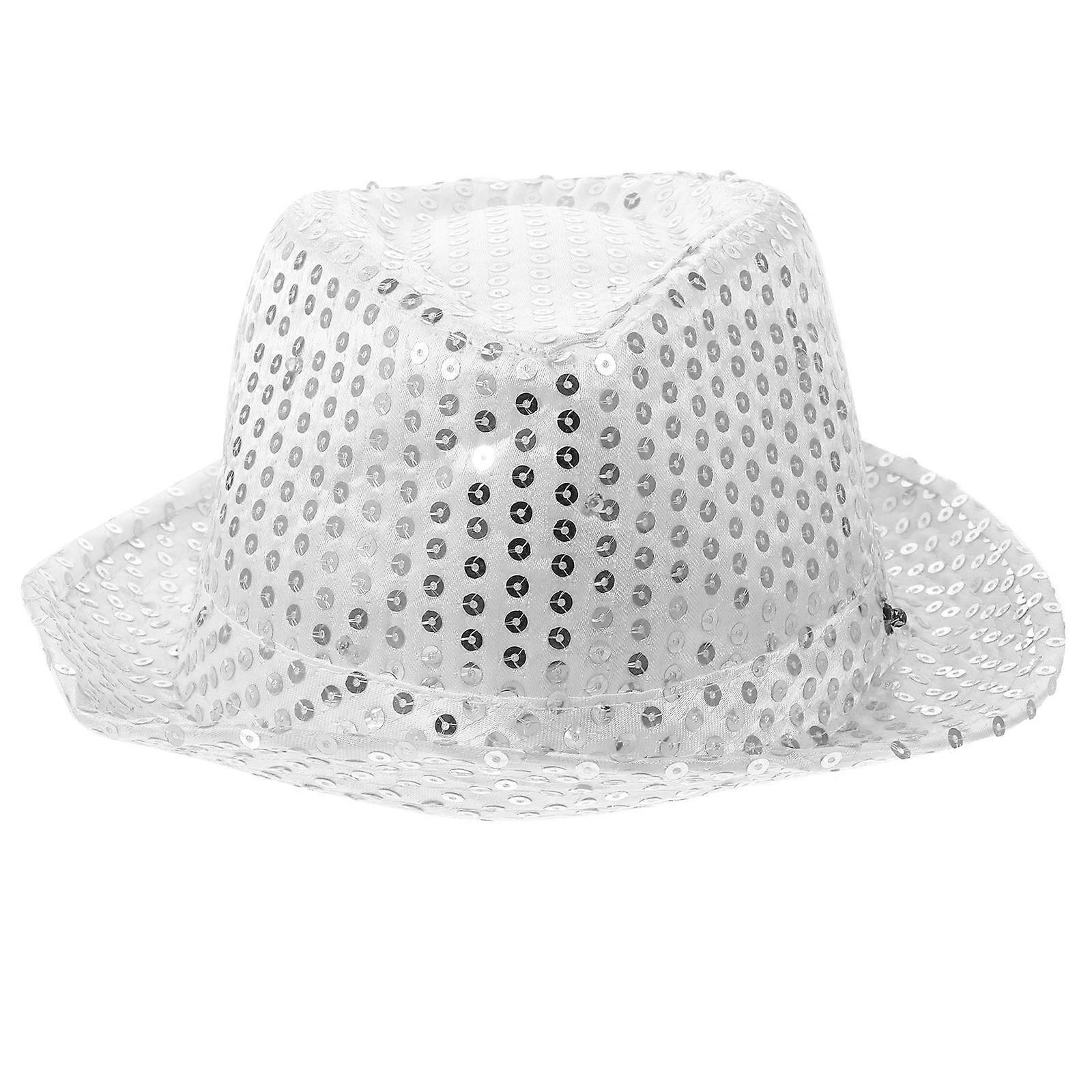 Lighted Hats For Night Walking Unisex Party Style Halloween Silver Led Flashing 1Set