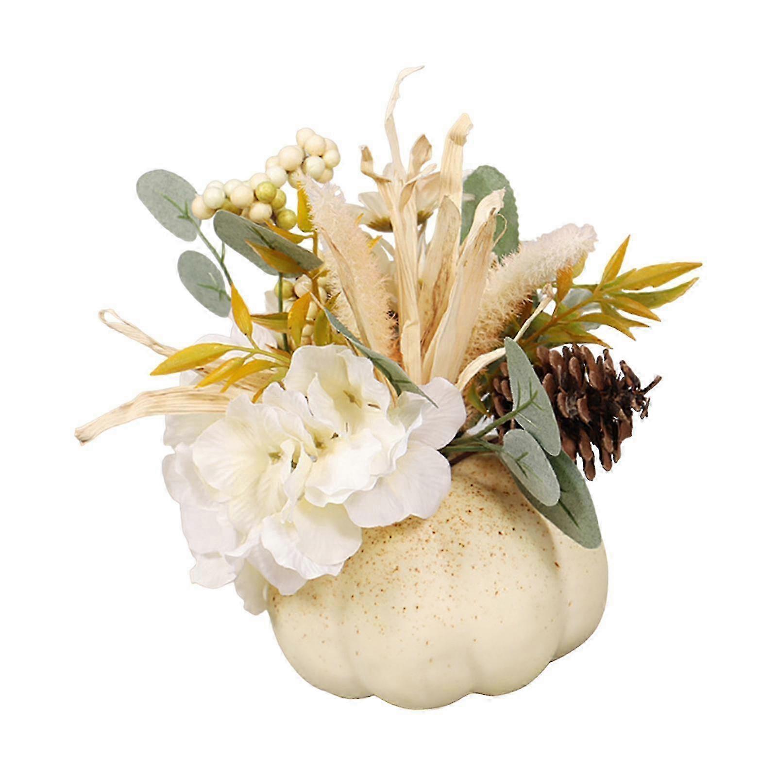 秋のDIYクラフトデコレーションのための花と人工カボチャ暖炉オレンジ22cm x 20cm