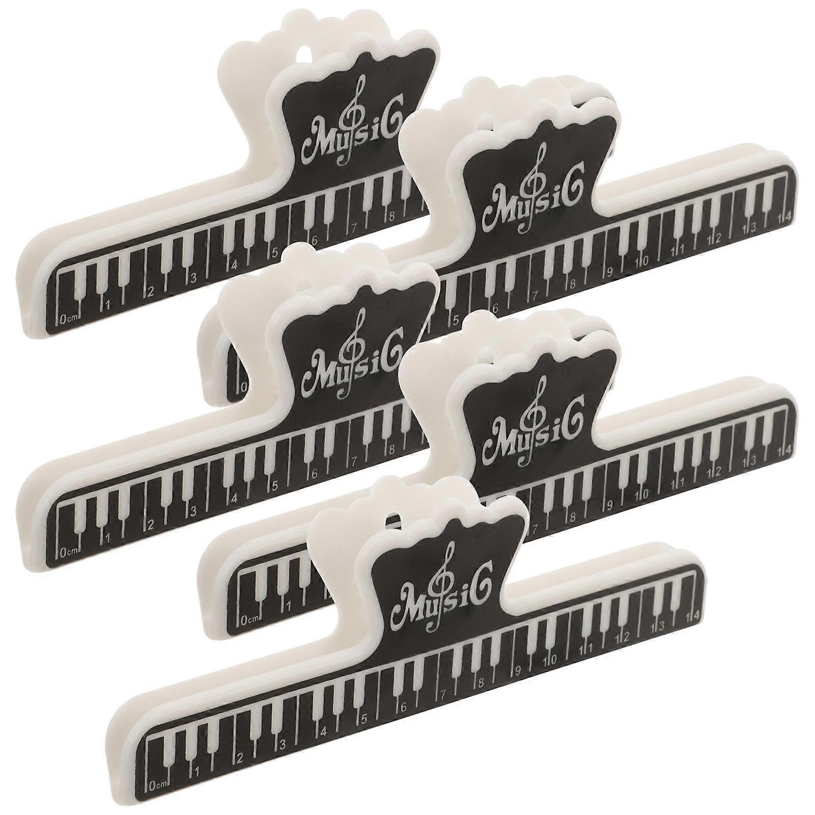 5pcs Durable Music Page Clips for Sheet Music, Violin Score Holder, Lightweight, Portable, Strong Grip to Prevent Slips