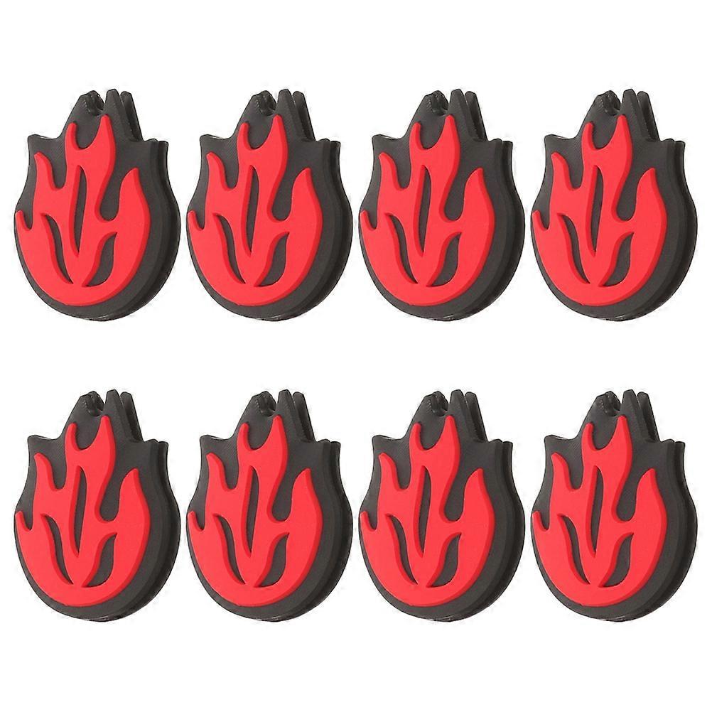 Tennis Racket Vibration Dampeners Silicone Donut Shape Vibration Reduction Red 2.50X2.00X0.50CM 8Pcs