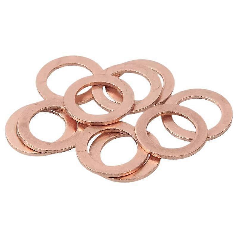 Leakproof copper sealing washers for temperatures, M3 to M60 (10PC M11 x 16mm x 1mm).
