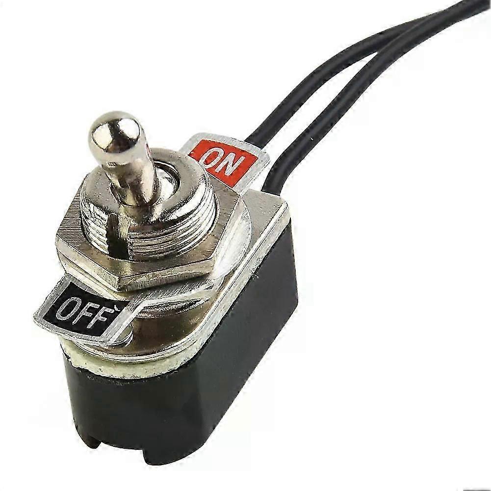 1/2pcs 2 Foot ON/OFF Prewired Rocker Toggle Switch SPST 6A/125V With Wire Switch Contacts Switch Toggle Switch Power Tools